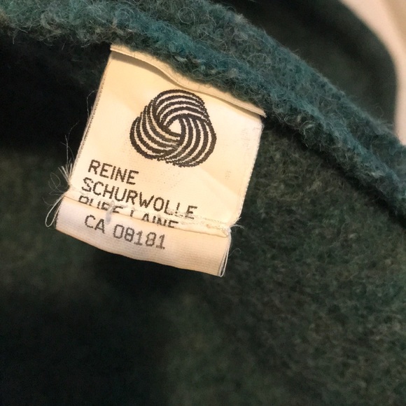 Vintage Austrian Boiled Wool Green Cardigan Geiger - Picture 4 of 7